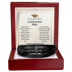 To My Boy Graduation Memories (Love You Forever) – Cross Bracelet