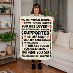 To My Daughter Braver (From Mom) – Sherpa Fleece Blanket