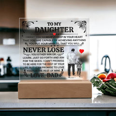 To My Daughter Promise – Acrylic Square