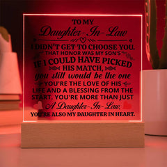 To My Daughter-in-Law Honor – Acrylic Square